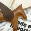 Hong Kong 187 Factory Rodeo Pegase Charm Lambskin Gold / Chocolate