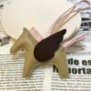 Full Handmade 187 Factory Rodeo Pegase Bag Charm Chai / Rouge Sellier Lambskin