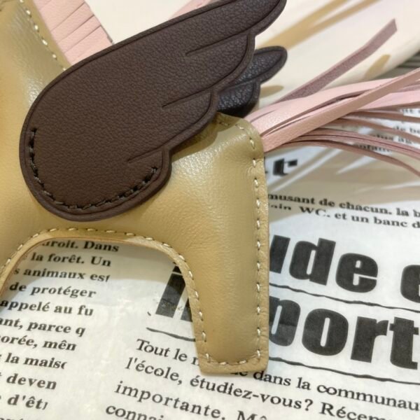 Full Handmade 187 Factory Rodeo Pegase Bag Charm Chai / Rouge Sellier Lambskin