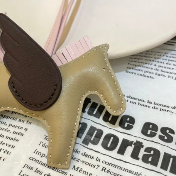 Full Handmade 187 Factory Rodeo Pegase Bag Charm Chai / Rouge Sellier Lambskin