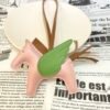 Full Handmade 187 Factory Rose Sakura / Vert Criquet Lambskin Rodeo Pegase Charm