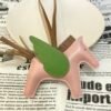 Full Handmade 187 Factory Rose Sakura / Vert Criquet Lambskin Rodeo Pegase Charm