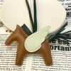 187 Factory Gold / Vert Fizz Lambskin No.48 Rodeo Pegase Charm
