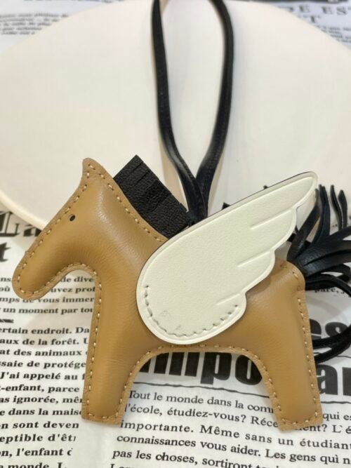 Full Handmade 187 Factory Rodeo Pegase Charm Lambskin Chai / Nata No.43