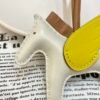Taiwan 187 Factory No.40 Craie/ Lime Lambskin Rodeo Pegase Charm