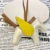 Taiwan 187 Factory No.40 Craie/ Lime Lambskin Rodeo Pegase Charm