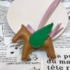 UK London 187 Factory Rodeo Pegase Charm Lambskin Sesame / Vert Vertigo No.38