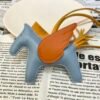 187 Factory Rodeo Pegase Charm Price No.37 Blue Jin / Orange Lambskin