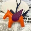 Full Handmade 187 Factory Rodeo Pegase Charm Lambskin Feu Orange / Anemone No.34