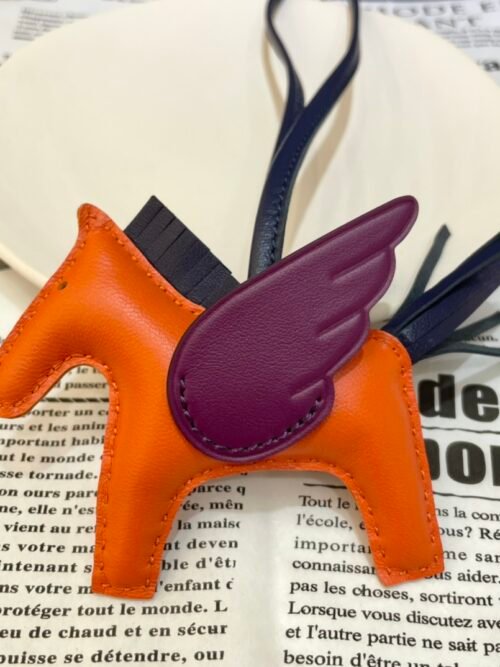 Full Handmade 187 Factory Rodeo Pegase Charm Lambskin Feu Orange / Anemone No.34