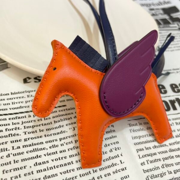 Full Handmade 187 Factory Rodeo Pegase Charm Lambskin Feu Orange / Anemone No.34