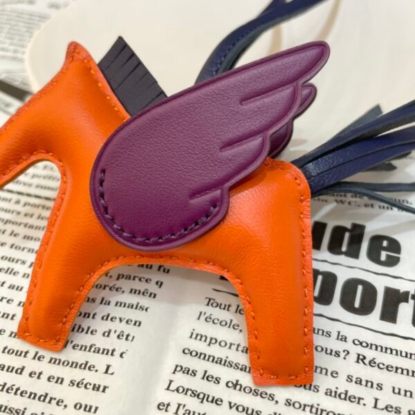 Full Handmade 187 Factory Rodeo Pegase Charm Lambskin Feu Orange / Anemone No.34