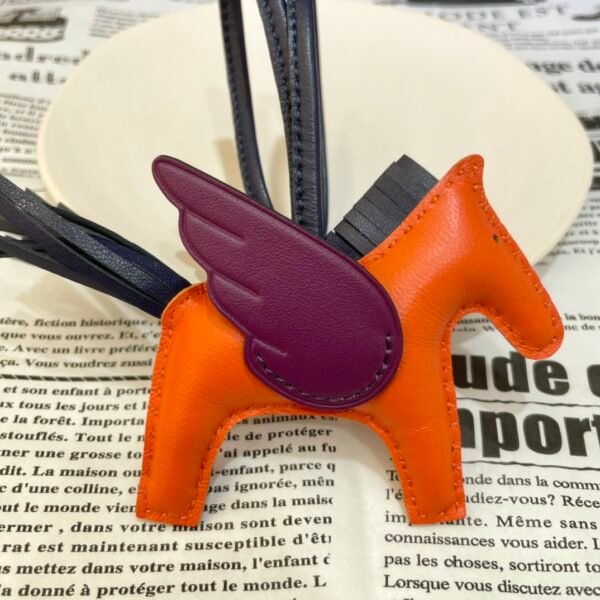 Full Handmade 187 Factory Rodeo Pegase Charm Lambskin Feu Orange / Anemone No.34