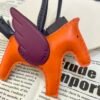Full Handmade 187 Factory Rodeo Pegase Charm Lambskin Feu Orange / Anemone No.34