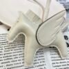 Full Handmade 187 Factory Craie Lambskin No.30 Rodeo Pegase Charm