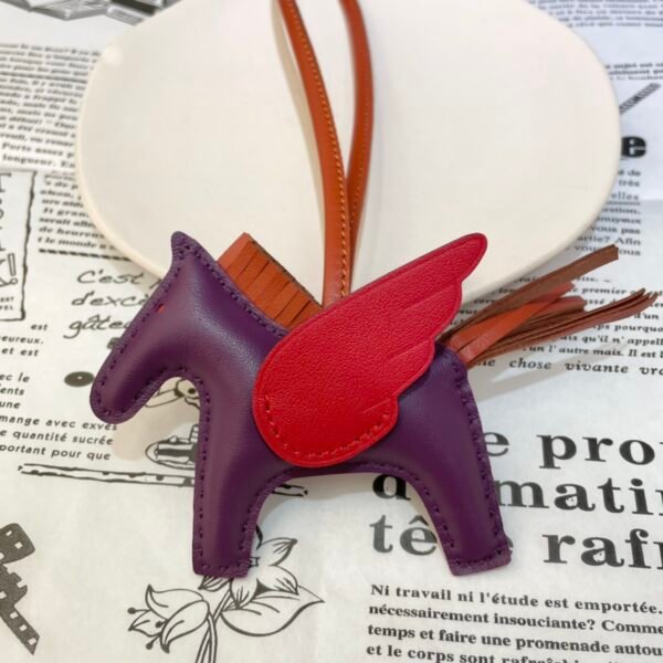 Hong Kong 187 Factory Lambskin Rodeo Pegase Charm Violet / Rouge Casaque No.29
