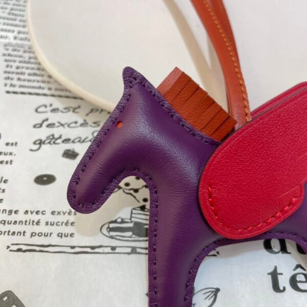 Hong Kong 187 Factory Lambskin Rodeo Pegase Charm Violet / Rouge Casaque No.29