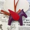 Hong Kong 187 Factory Lambskin Rodeo Pegase Charm Violet / Rouge Casaque No.29