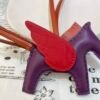 Hong Kong 187 Factory Lambskin Rodeo Pegase Charm Violet / Rouge Casaque No.29