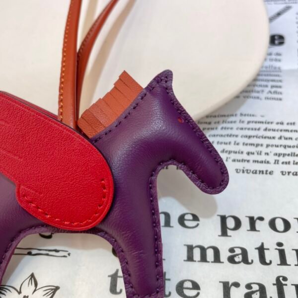 Hong Kong 187 Factory Lambskin Rodeo Pegase Charm Violet / Rouge Casaque No.29