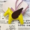 187 Factory Charm Price Lime / Rouge Sellier Lambskin Rodeo Pegase Charm No.28