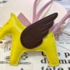 187 Factory Charm Price Lime / Rouge Sellier Lambskin Rodeo Pegase Charm No.28