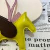 187 Factory Charm Price Lime / Rouge Sellier Lambskin Rodeo Pegase Charm No.28