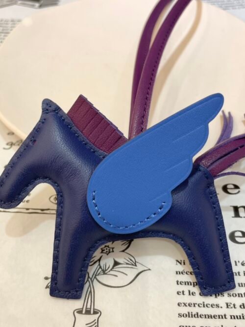 USA Washington 187 Factory Rodeo Pegase Charm Lambskin Deep Blue / Blue France No.26