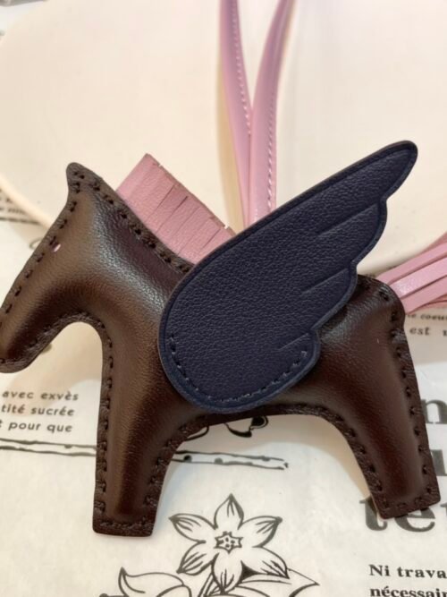 Korea Seoul 187 Factory Rodeo Pegase Charm Lambskin Rouge Sellier / Blue Nuit No.24