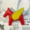 Full Handmade 187 Factory Rodeo Pegase Charm Lambskin Rouge Casaque / Lime No.20