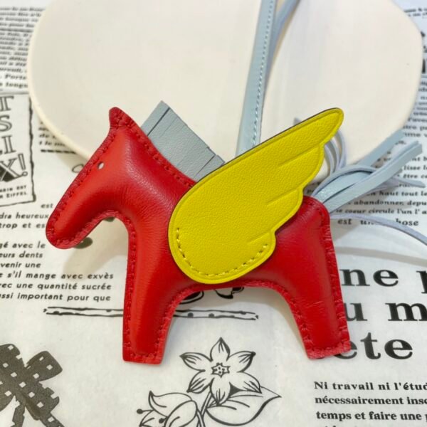 Full Handmade 187 Factory Rodeo Pegase Charm Lambskin Rouge Casaque / Lime No.20