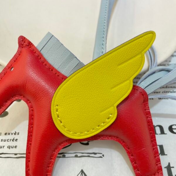 Full Handmade 187 Factory Rodeo Pegase Charm Lambskin Rouge Casaque / Lime No.20