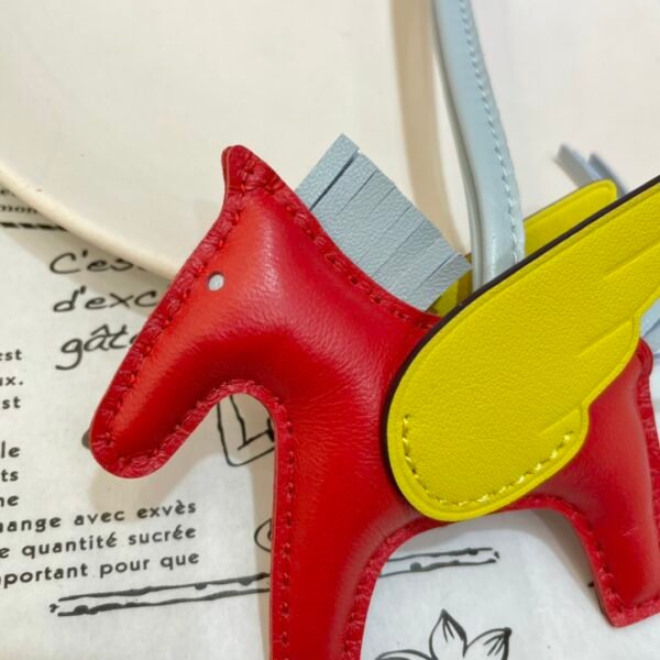 Full Handmade 187 Factory Rodeo Pegase Charm Lambskin Rouge Casaque / Lime No.20