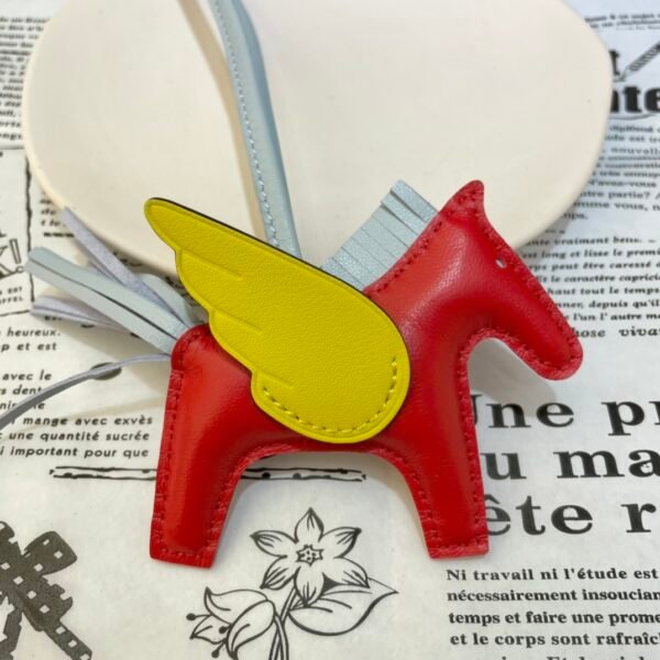 Full Handmade 187 Factory Rodeo Pegase Charm Lambskin Rouge Casaque / Lime No.20