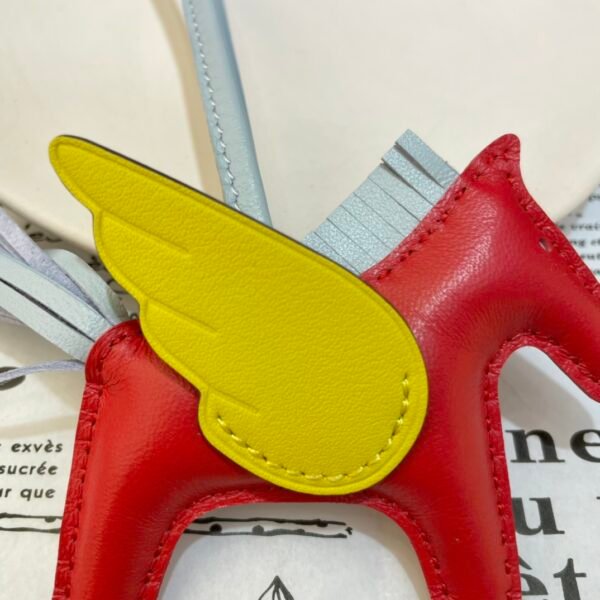 Full Handmade 187 Factory Rodeo Pegase Charm Lambskin Rouge Casaque / Lime No.20