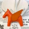 Canada Toronto 187 Factory Feu Orange / Orange Lambskin Rodeo Pegase Charm No.19