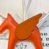 Canada Toronto 187 Factory Feu Orange / Orange Lambskin Rodeo Pegase Charm No.19