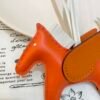Canada Toronto 187 Factory Feu Orange / Orange Lambskin Rodeo Pegase Charm No.19