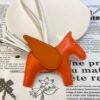 Canada Toronto 187 Factory Feu Orange / Orange Lambskin Rodeo Pegase Charm No.19