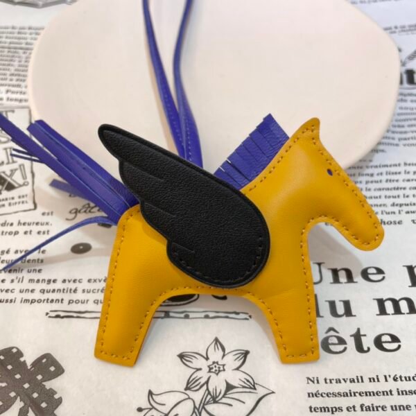 187 Factory Rodeo Pegase Charm Price No.18 Lambskin Moutarde / Black