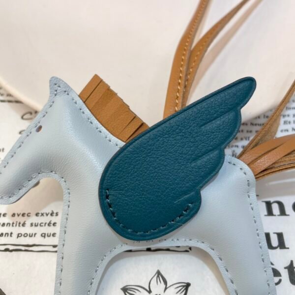 Russia Moscow 187 Factory Rodeo Pegase Charm No.16 Lambskin Blue Brume / Vert Bosphore