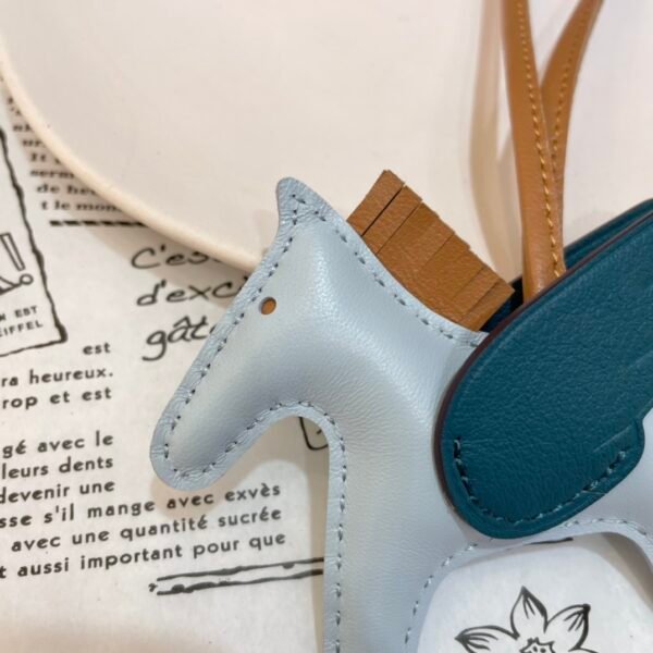 Russia Moscow 187 Factory Rodeo Pegase Charm No.16 Lambskin Blue Brume / Vert Bosphore