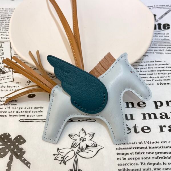 Russia Moscow 187 Factory Rodeo Pegase Charm No.16 Lambskin Blue Brume / Vert Bosphore