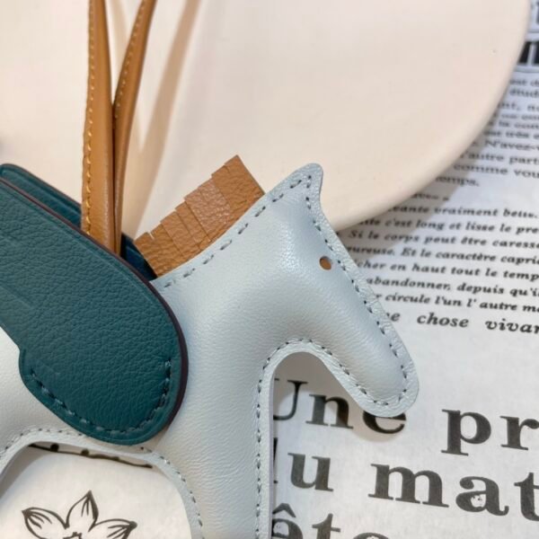 Russia Moscow 187 Factory Rodeo Pegase Charm No.16 Lambskin Blue Brume / Vert Bosphore