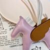 187 Factory Mauve Sylvestre / Biscuit Lambskin Rodeo Pegase Charm No.15