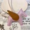 187 Factory Mauve Sylvestre / Biscuit Lambskin Rodeo Pegase Charm No.15