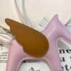 187 Factory Mauve Sylvestre / Biscuit Lambskin Rodeo Pegase Charm No.15