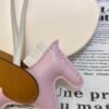 187 Factory Mauve Sylvestre / Biscuit Lambskin Rodeo Pegase Charm No.15