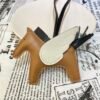 USA Washington 187 Factory Rodeo Pegase Charm Lambskin Sesame / Nata / Black No.14