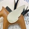 USA Washington 187 Factory Rodeo Pegase Charm Lambskin Sesame / Nata / Black No.14